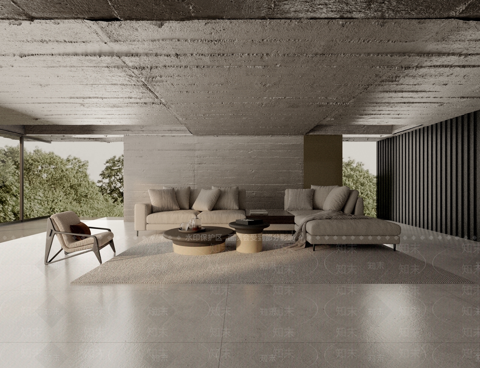 工业风客厅3D模型下载【ID:1144707895】