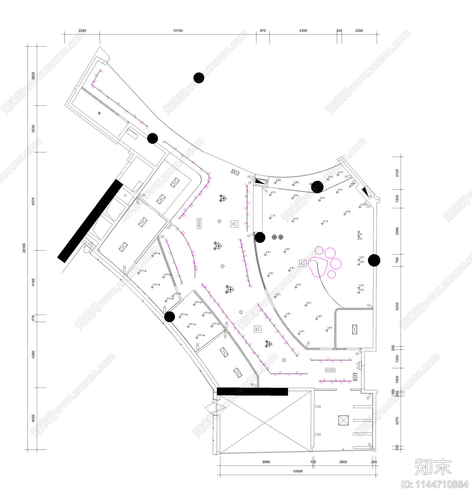 宠物店平面系统cad施工图下载【ID:1144710884】