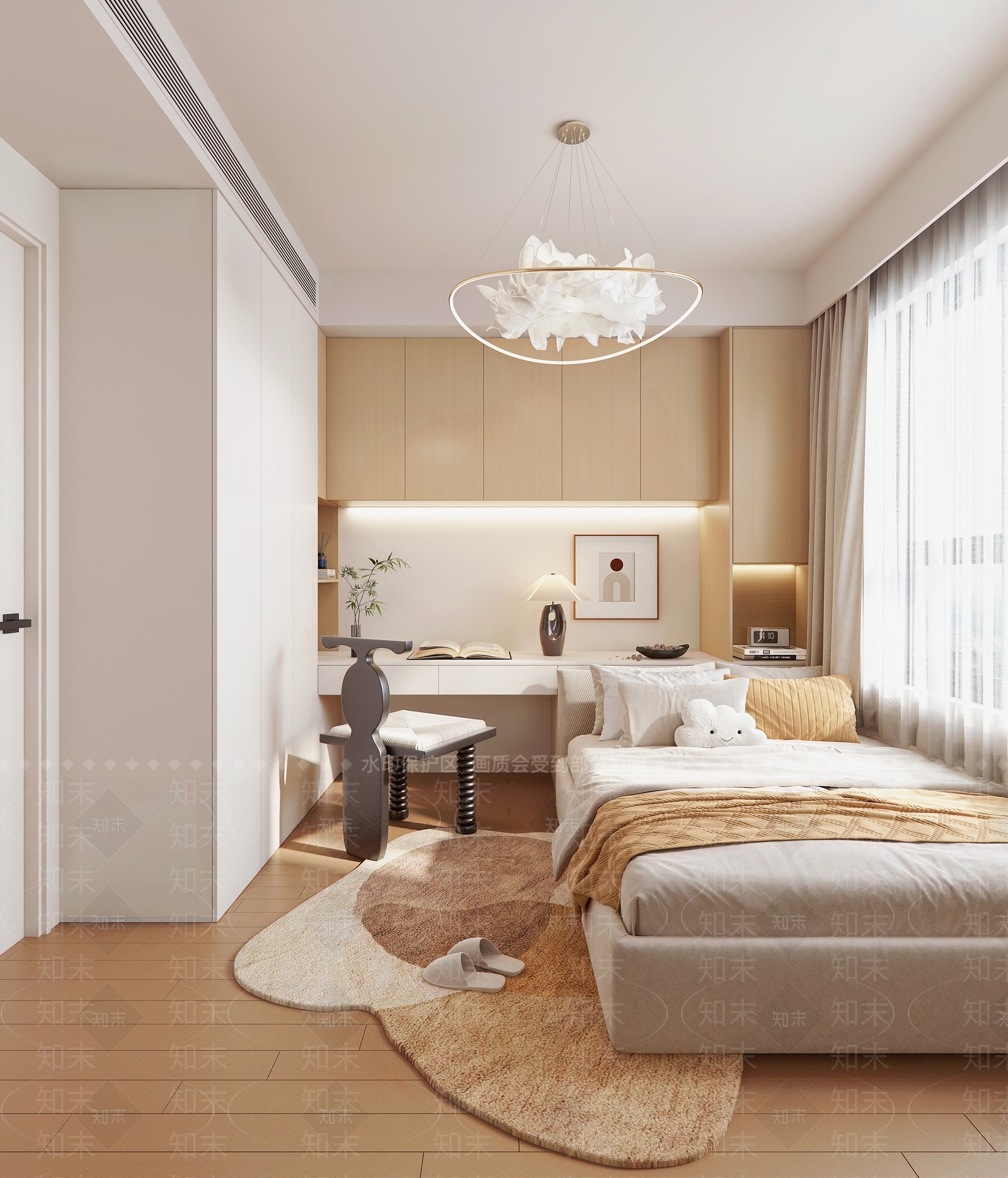 现代榻榻米卧室SU模型下载【ID:1144714749】
