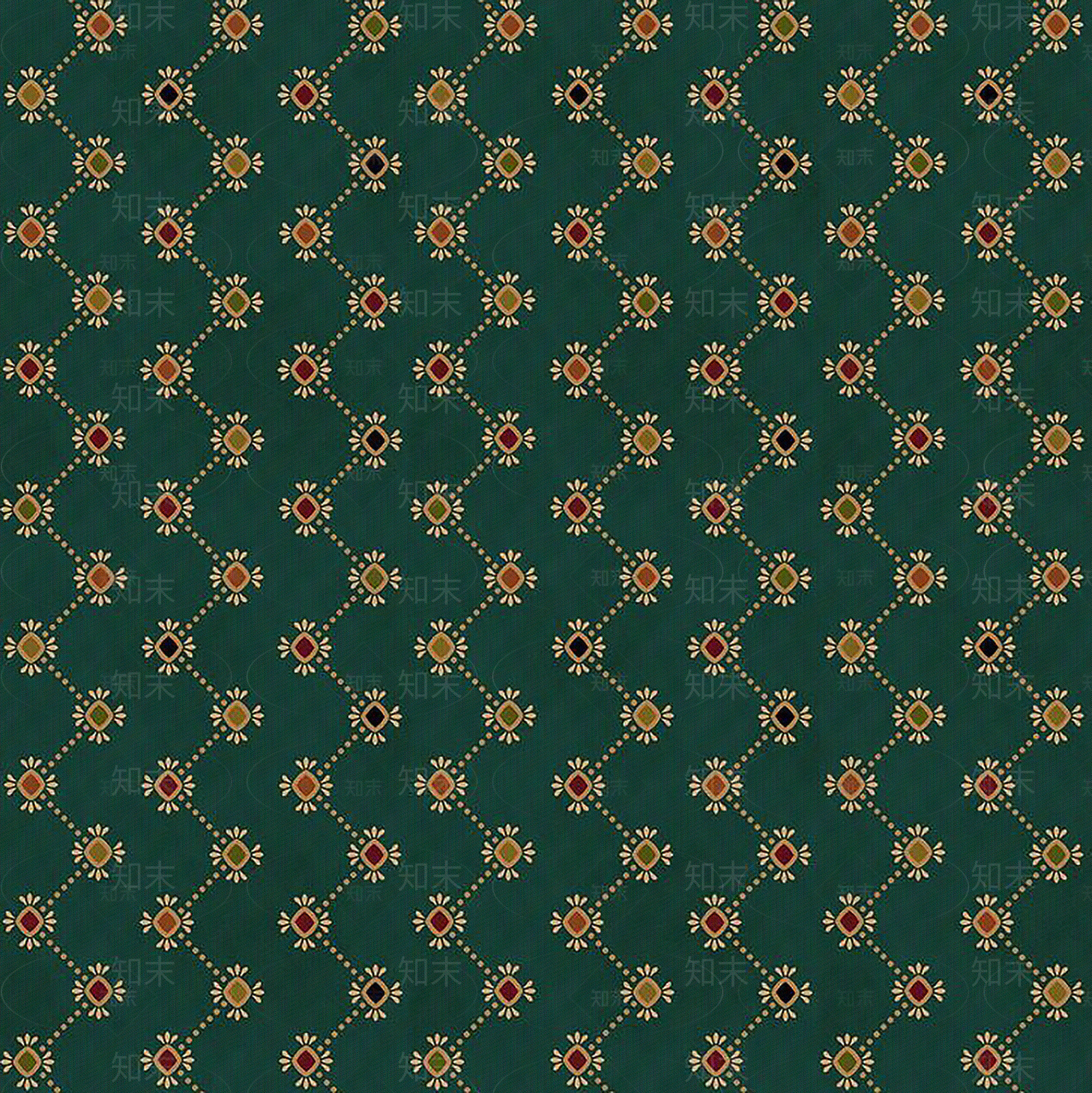 乡村风格绿色红花壁纸贴图下载【ID:1144715638】