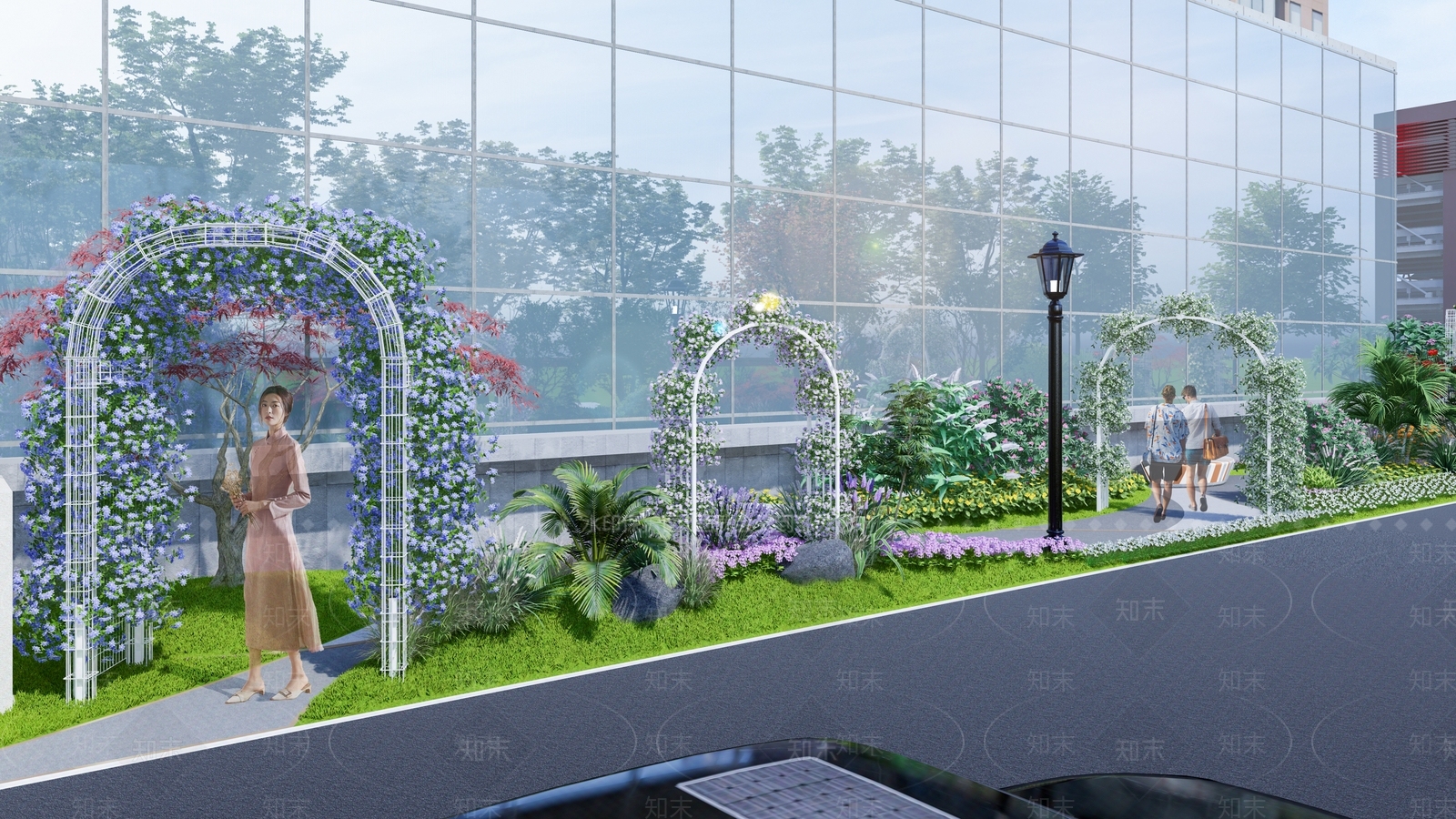 现代办公景观SU模型下载【ID:1144716560】