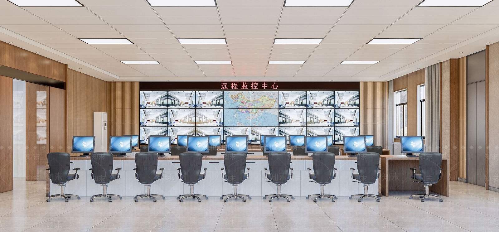 现代监控室SU模型下载【ID:1144717892】