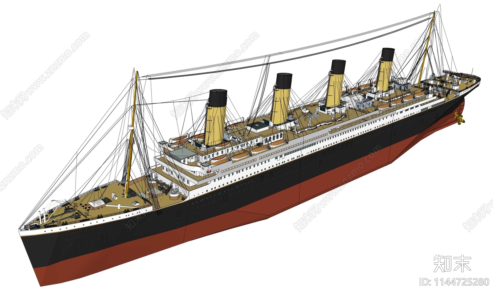 泰坦尼克号SU模型下载【ID:1144725280】