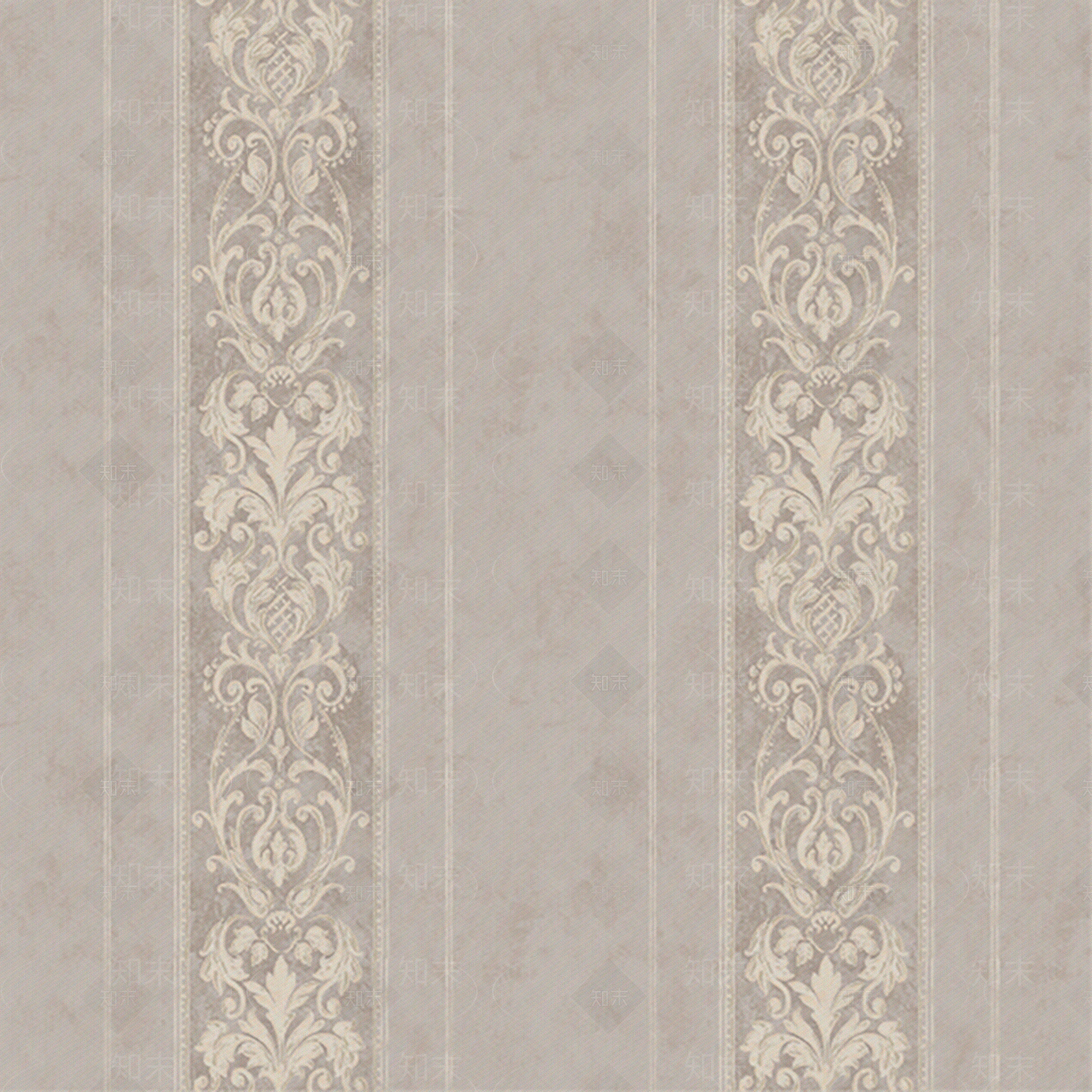 紫灰色田园花卉竖条纹壁纸贴图下载【ID:1144730590】
