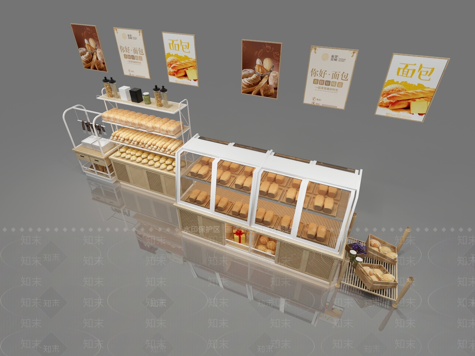 甜品面包店3D模型下载【ID:1144734503】