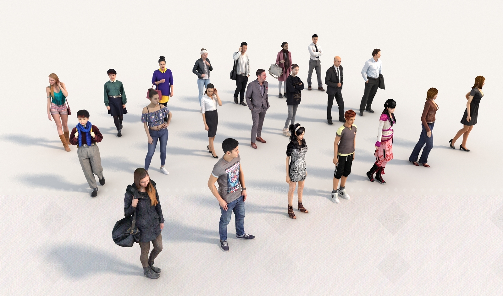 现代多人3D模型下载【ID:1144737038】