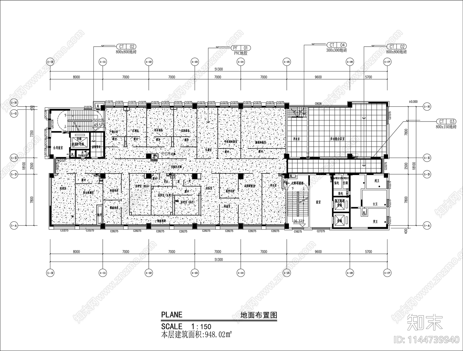 净化实验室装修给排水空调电气cad施工图下载【ID:1144739940】