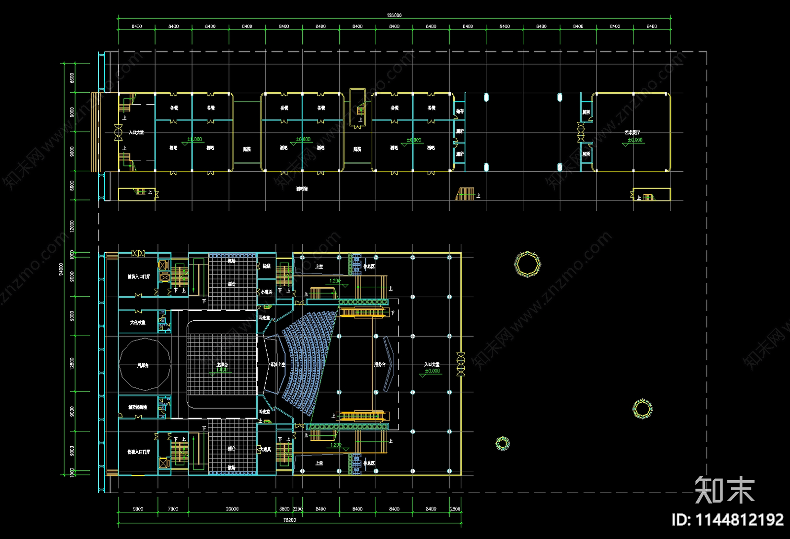 现代风大剧院建筑施工图下载【ID:1144812192】