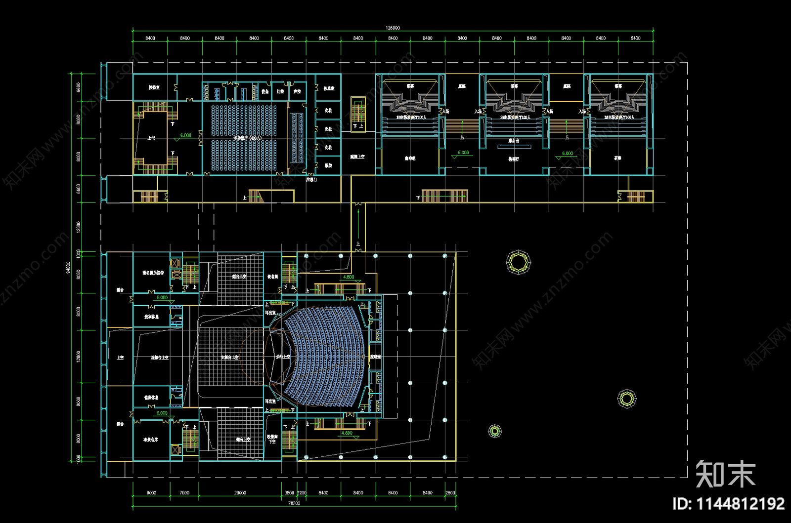 现代风大剧院建筑施工图下载【ID:1144812192】