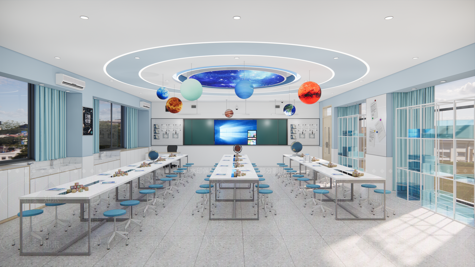 现代科学教室SU模型下载【ID:1144746988】