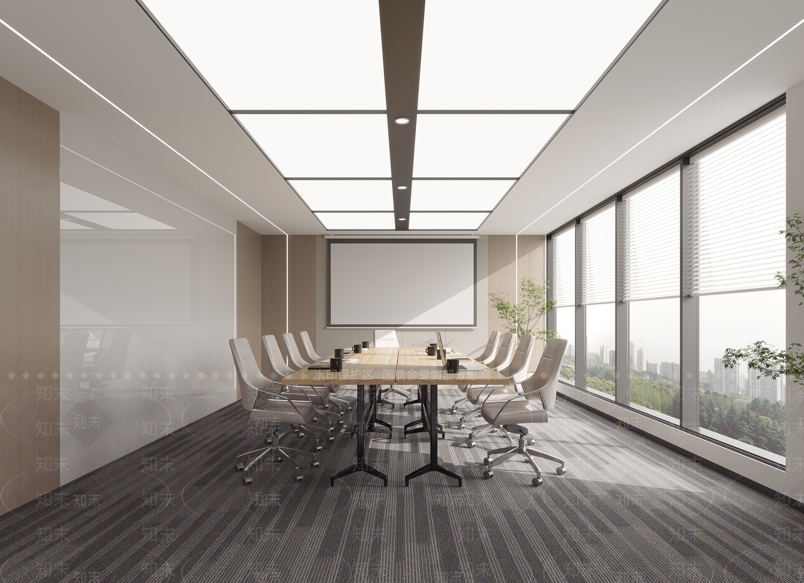 现代会议室3D模型下载【ID:1144750293】