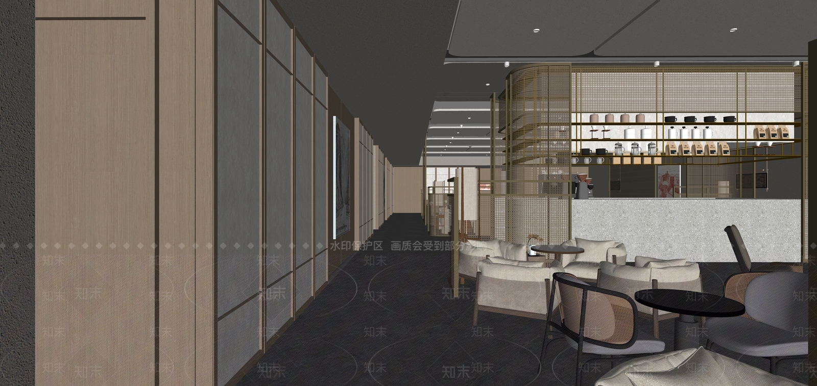 现代酒店休息区SU模型下载【ID:1144754100】