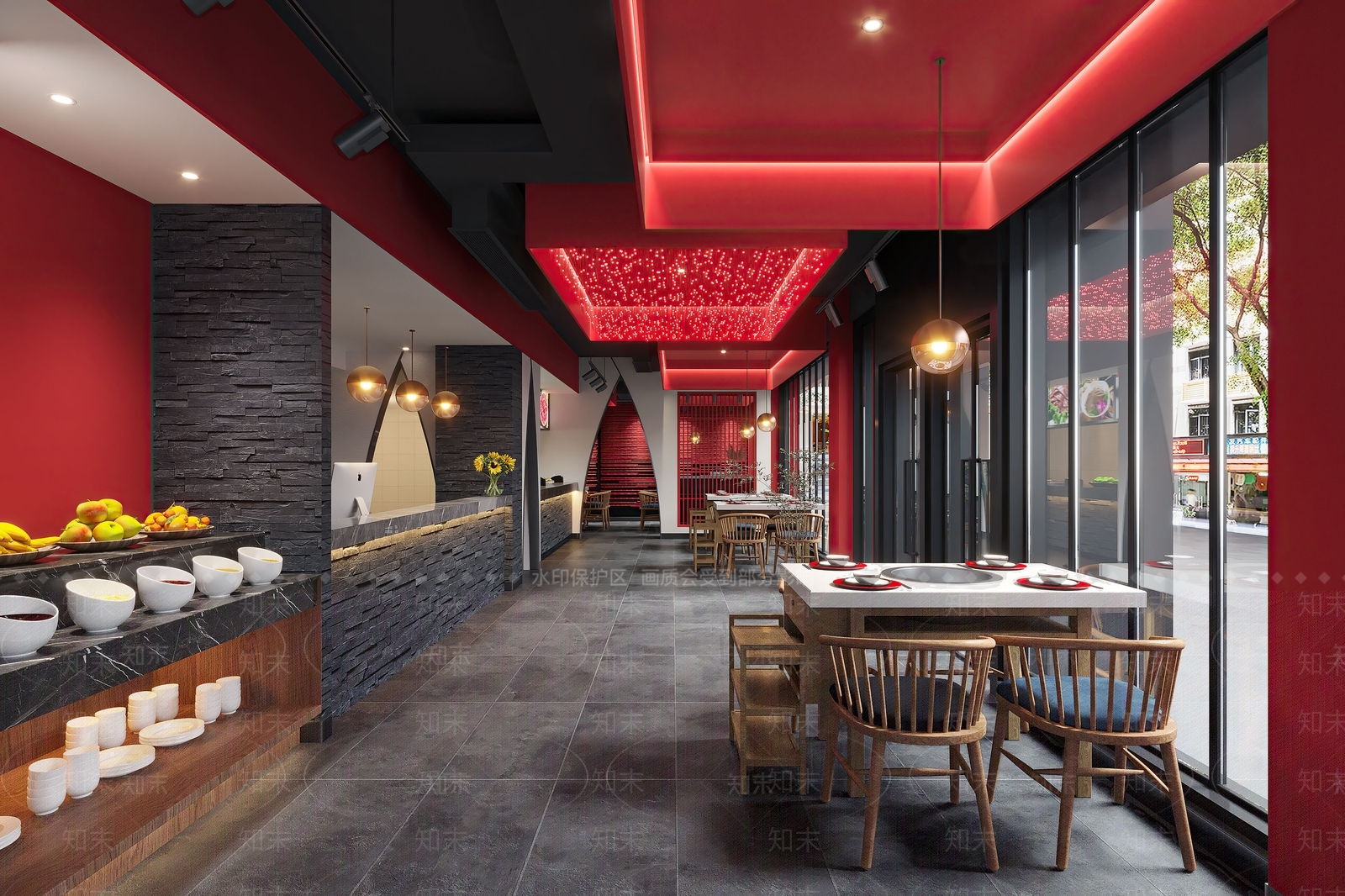 现代风格火锅店3D模型下载【ID:1144757575】