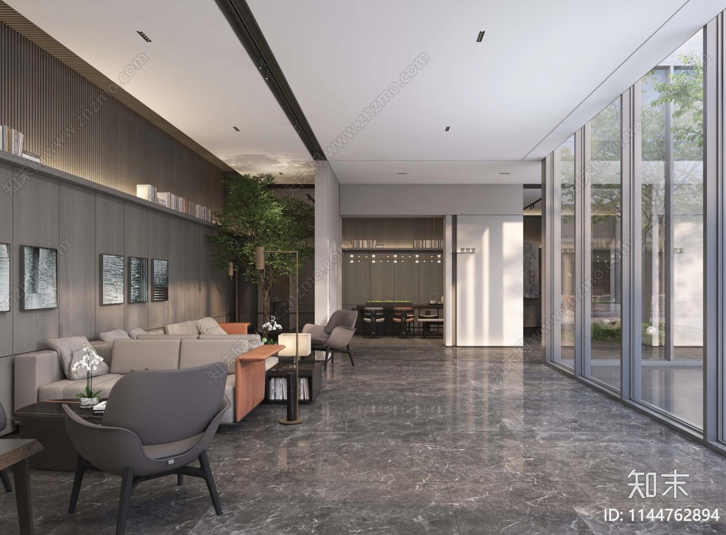 丹健国际天津招商售楼处室内施工图下载【ID:1144762894】