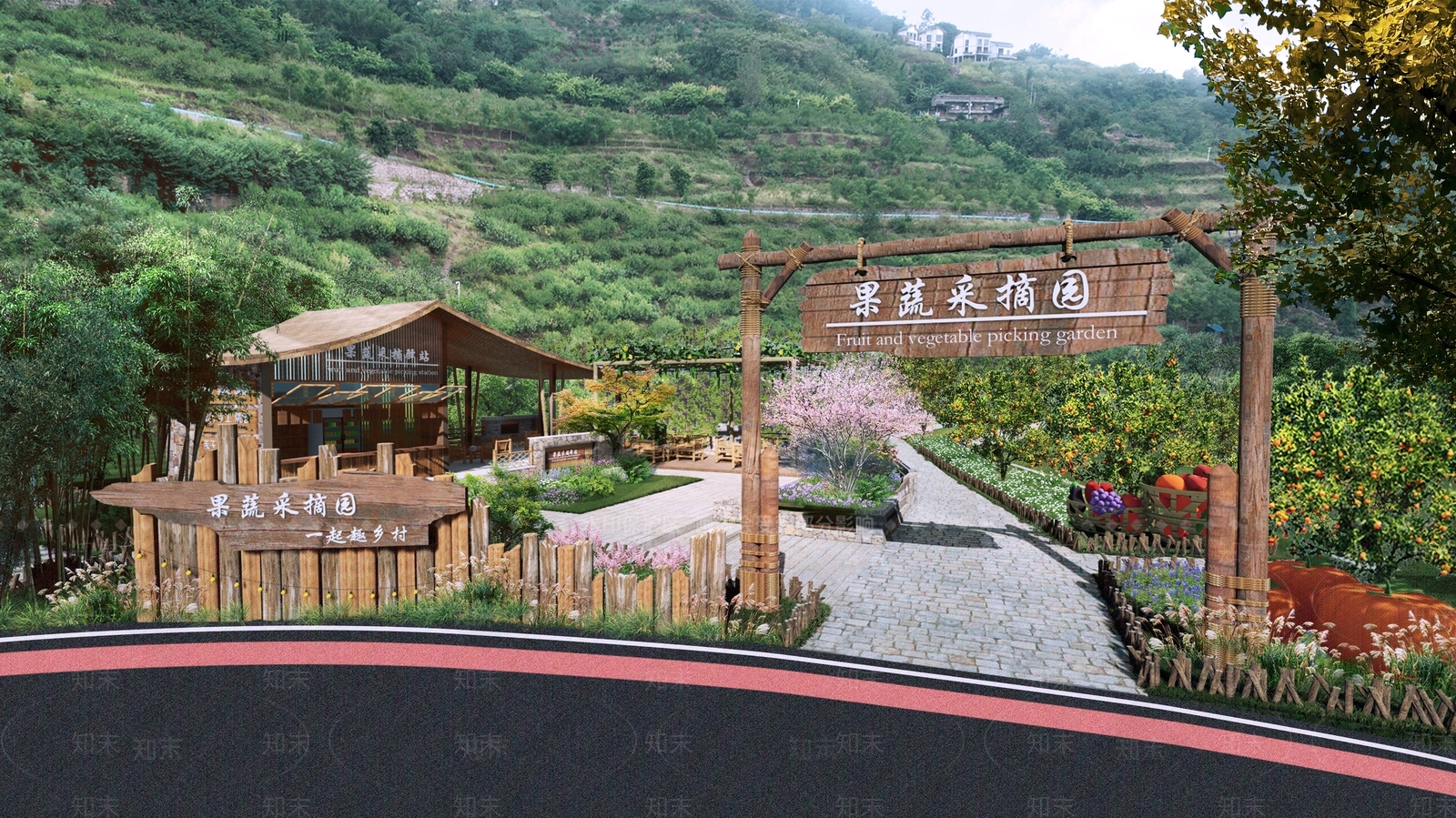 现代果蔬采摘园SU模型下载【ID:1145484239】