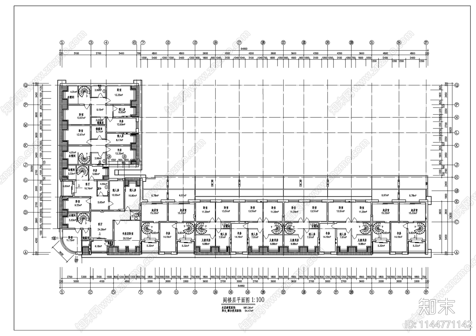 路边商住楼建筑cad施工图下载【ID:1144771142】