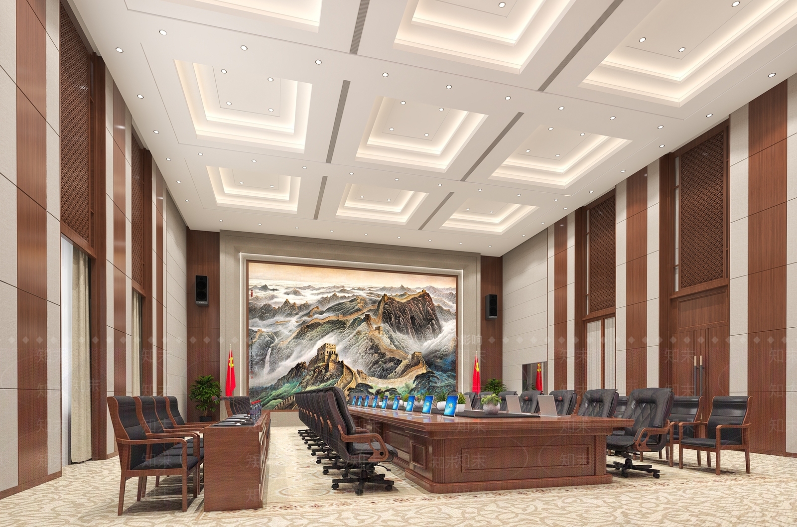 党建室3D模型下载【ID:1214021710】