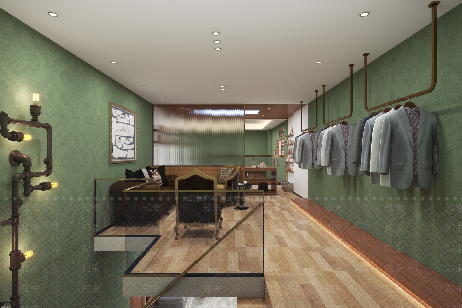 服装店3D模型下载【ID:1214021875】