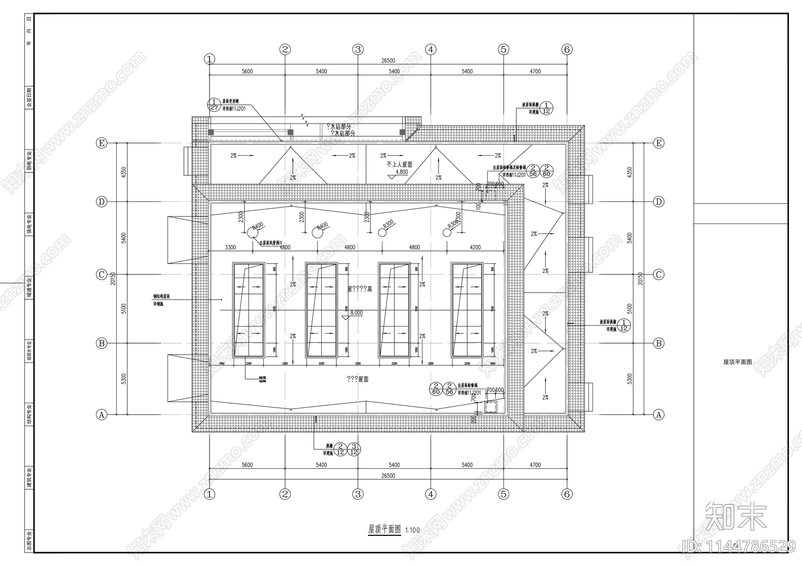 锅炉房建筑cad施工图下载【ID:1144786529】