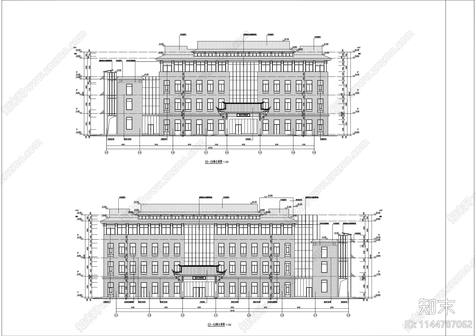 门诊楼建筑施工图下载【ID:1144787062】
