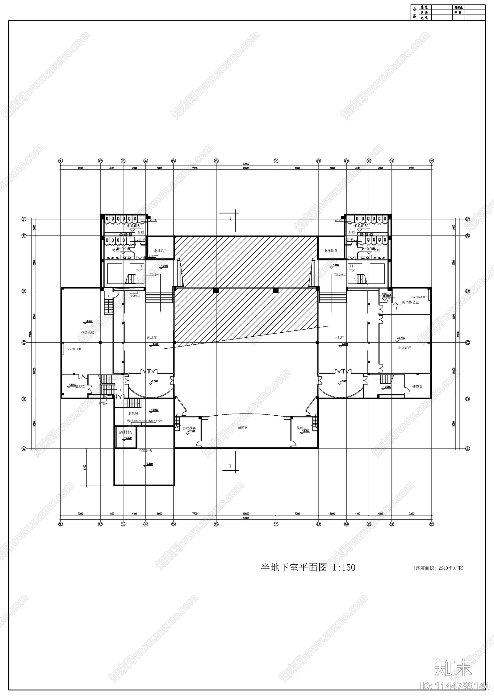 华南理工大学技术科学楼建筑cad施工图下载【ID:1144789144】