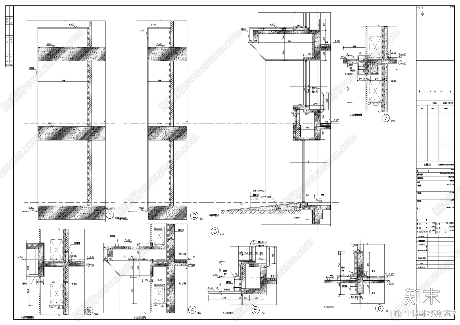 建筑通用节点详图cad施工图下载【ID:1144789597】