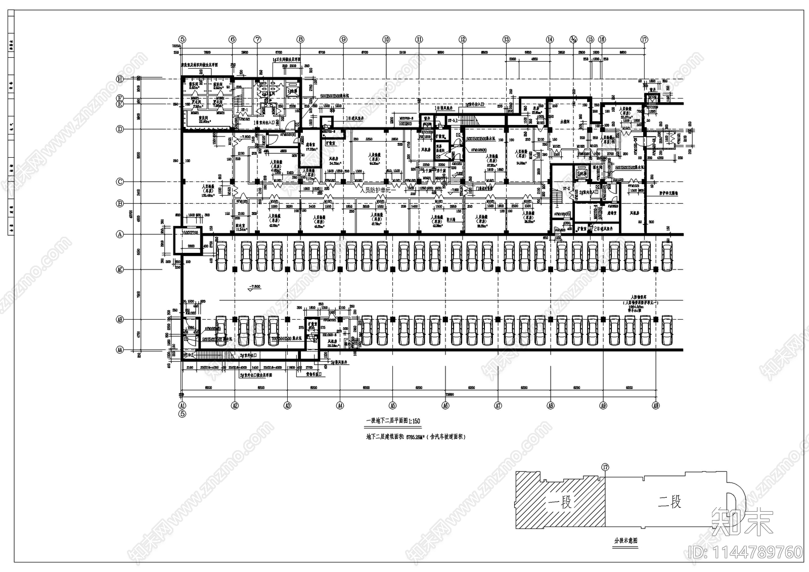 商业楼全套建筑cad施工图下载【ID:1144789760】