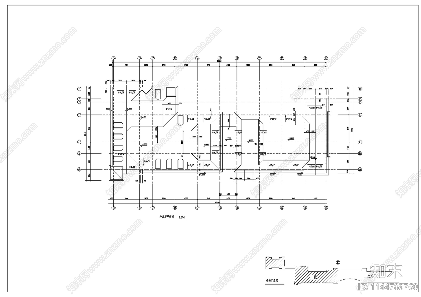 商业楼全套建筑cad施工图下载【ID:1144789760】