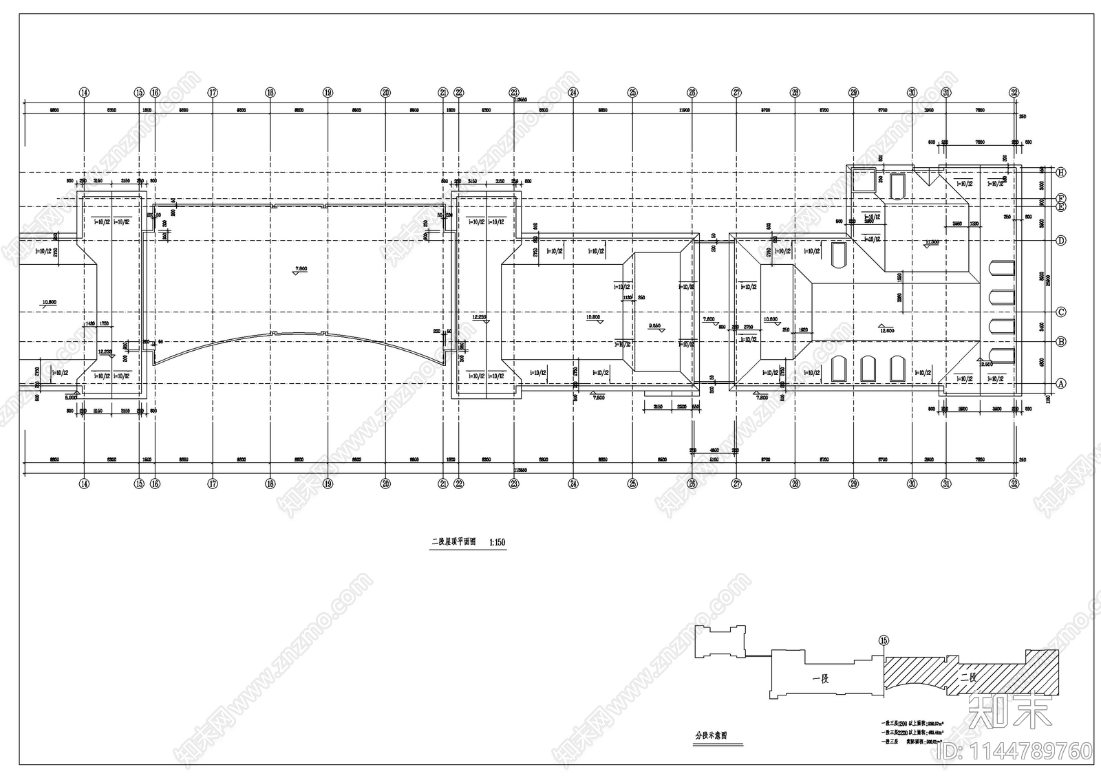 商业楼全套建筑cad施工图下载【ID:1144789760】