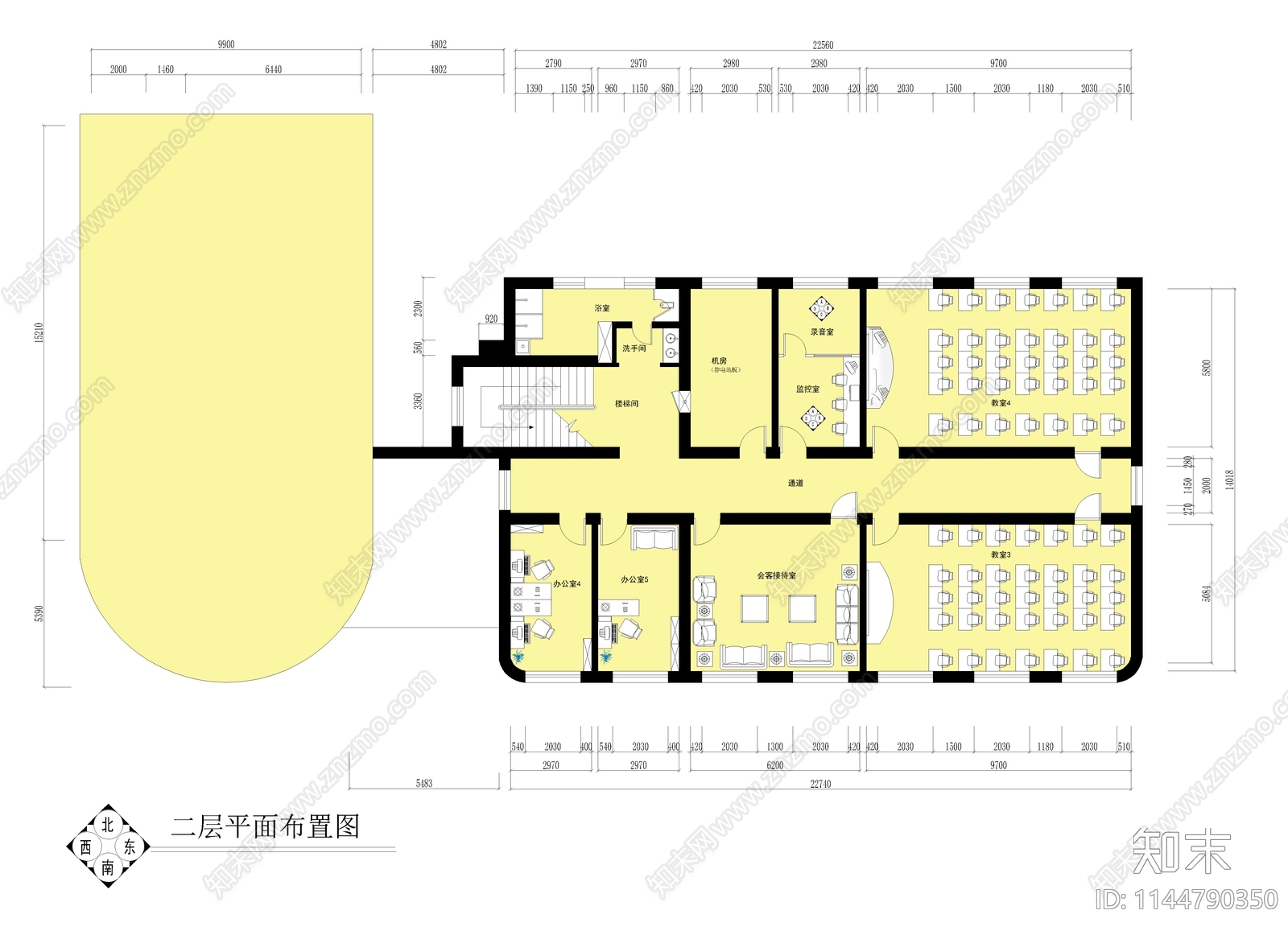 培训学校室内cad施工图下载【ID:1144790350】