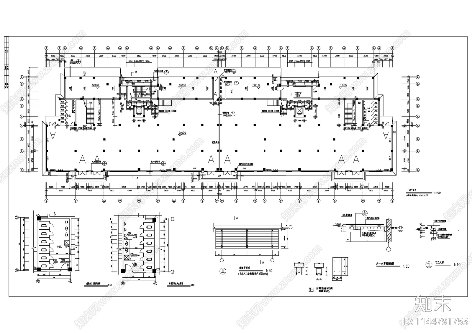 小高层住宅建筑cad施工图下载【ID:1144791755】