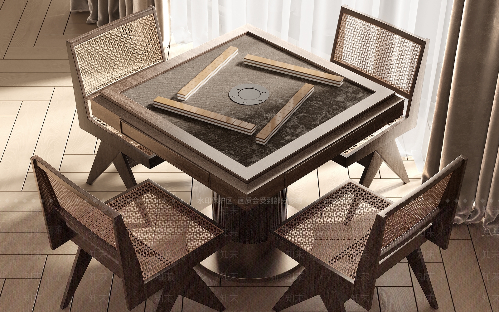 棋牌桌SU模型下载【ID:1144792333】