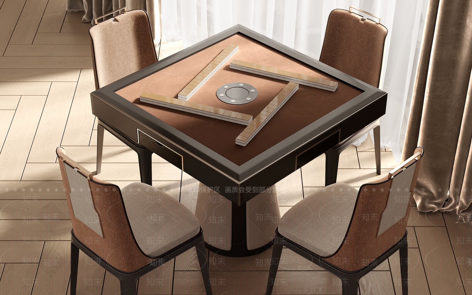 棋牌桌SU模型下载【ID:1144792655】