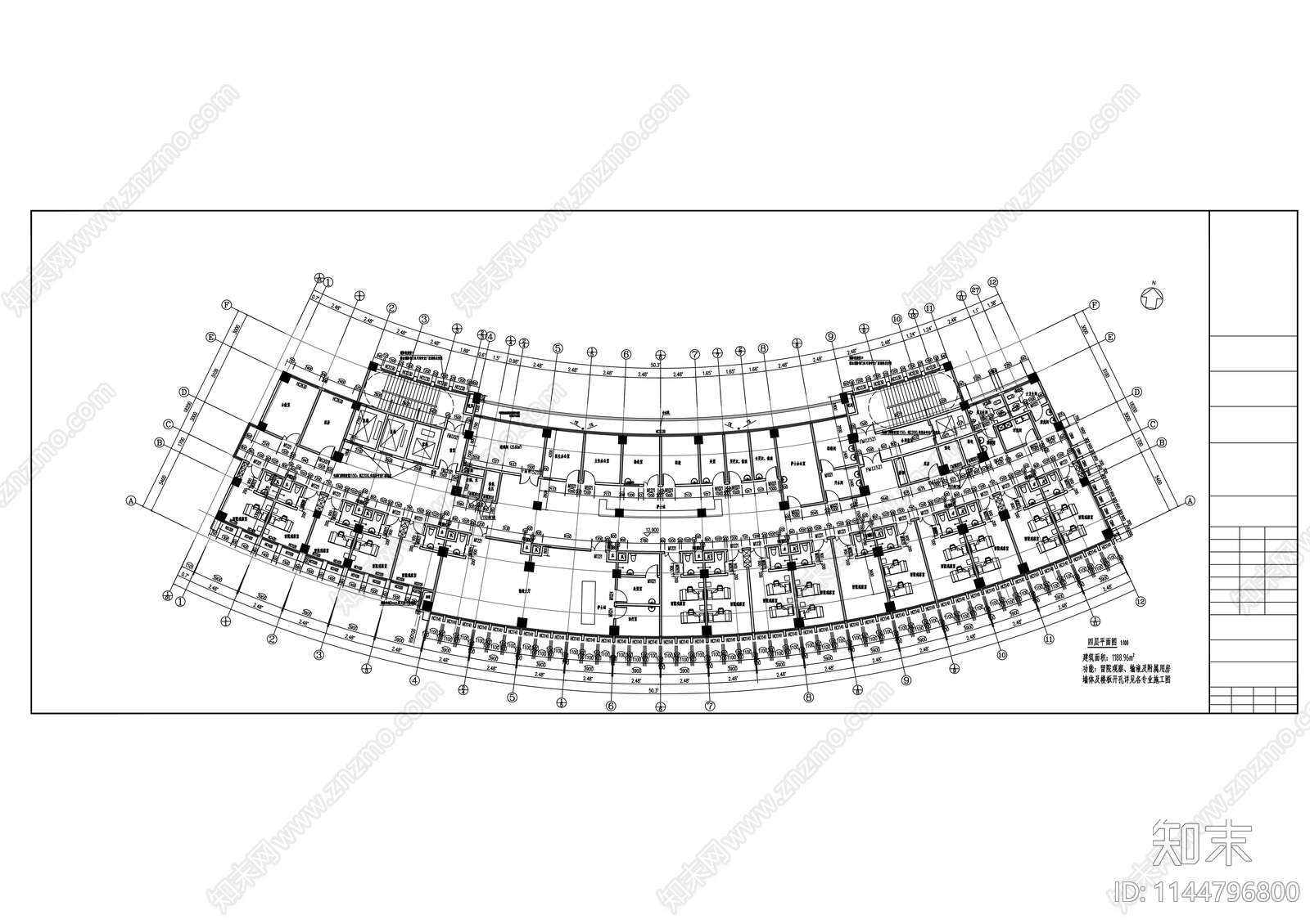 中医医院建筑cad施工图下载【ID:1144796800】