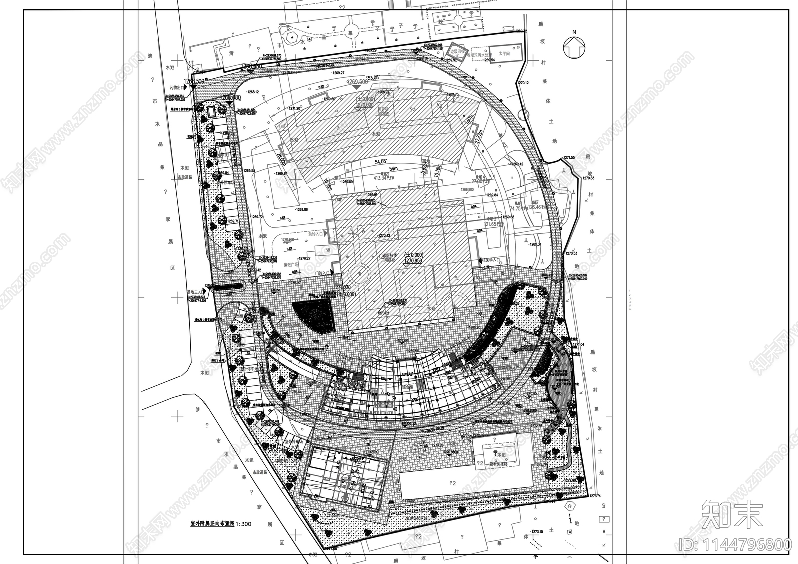 中医医院建筑cad施工图下载【ID:1144796800】