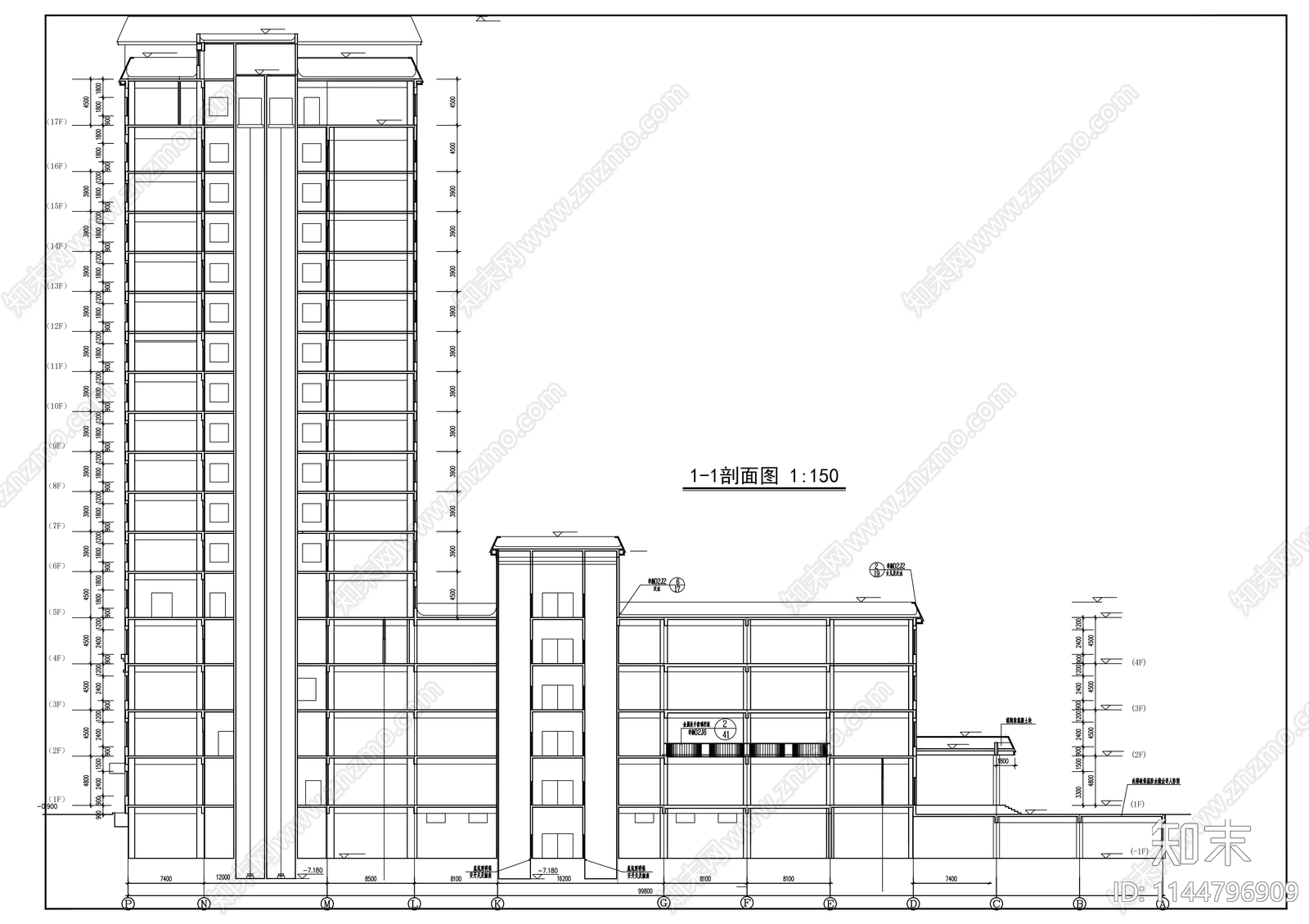 中医院建筑施工图下载【ID:1144796909】