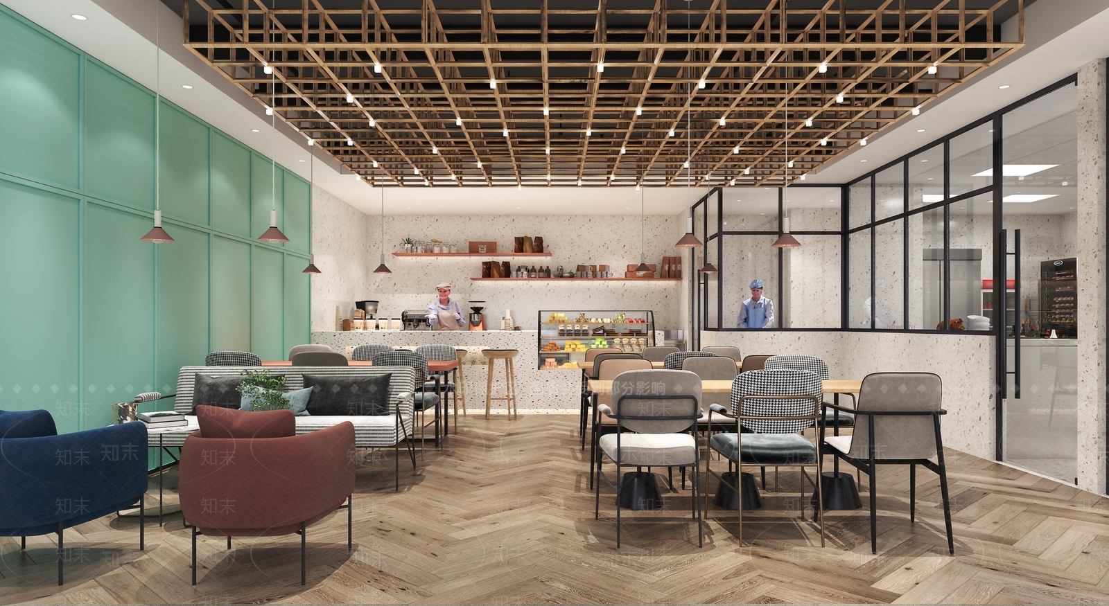 现代咖啡馆SU模型下载【ID:1144885871】