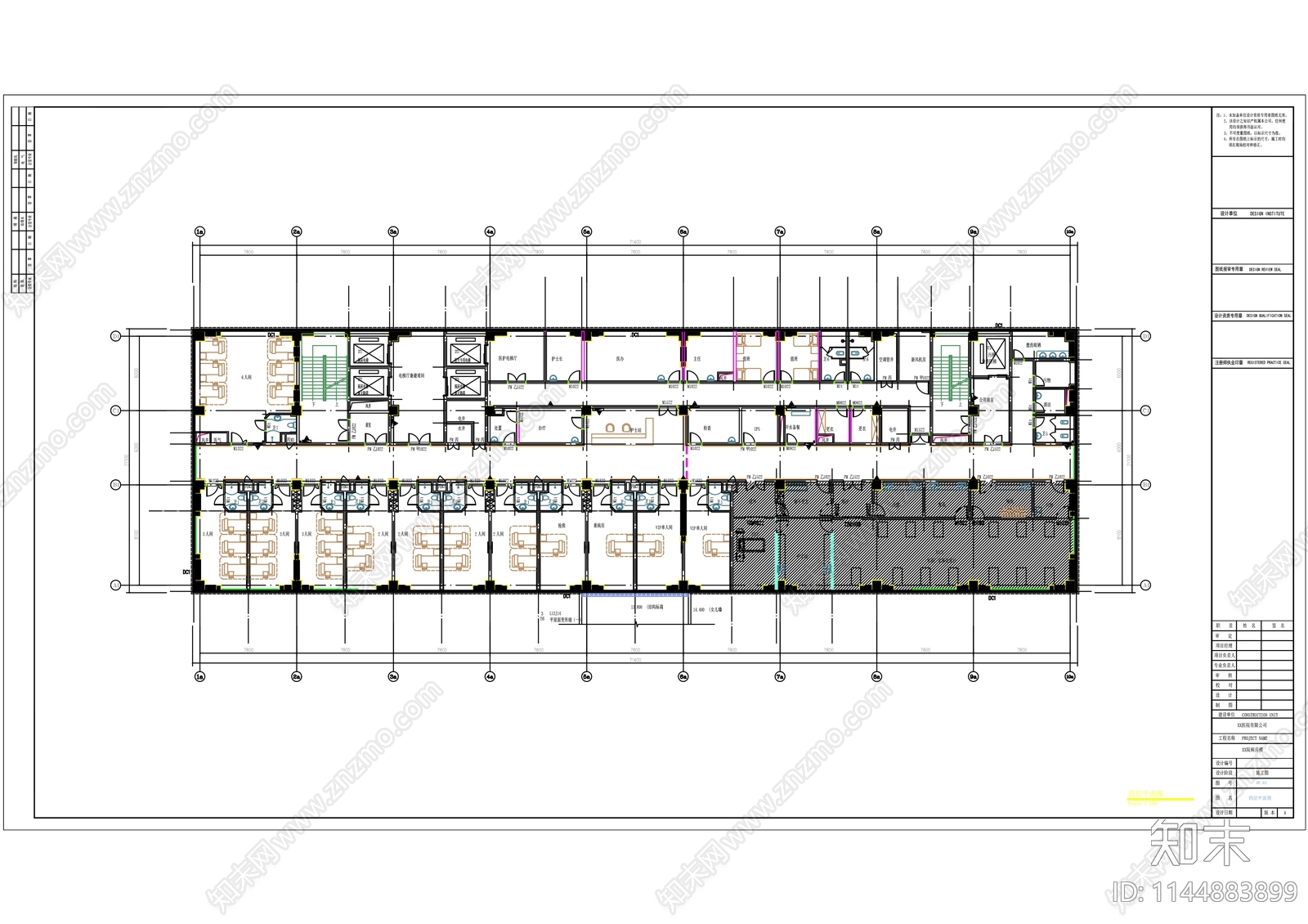 医院室内装修cad施工图下载【ID:1144883899】