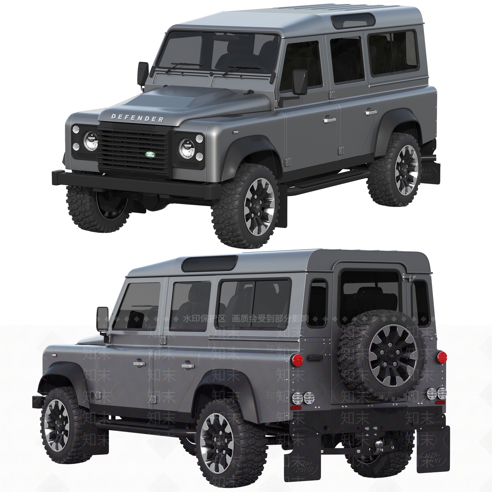 现代路虎卫士越野车3D模型下载【ID:1144801890】