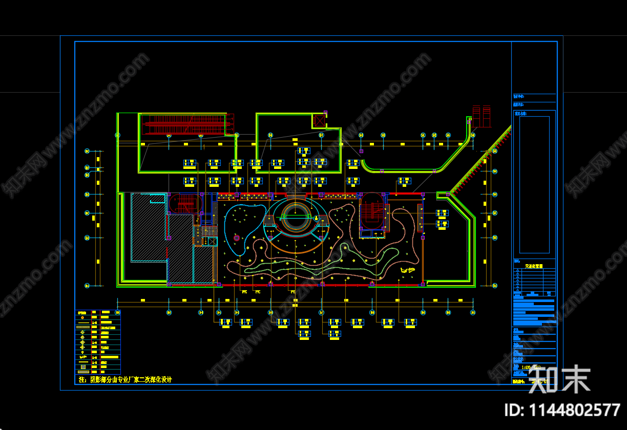 海兰餐厅室内全套cad施工图下载【ID:1144802577】