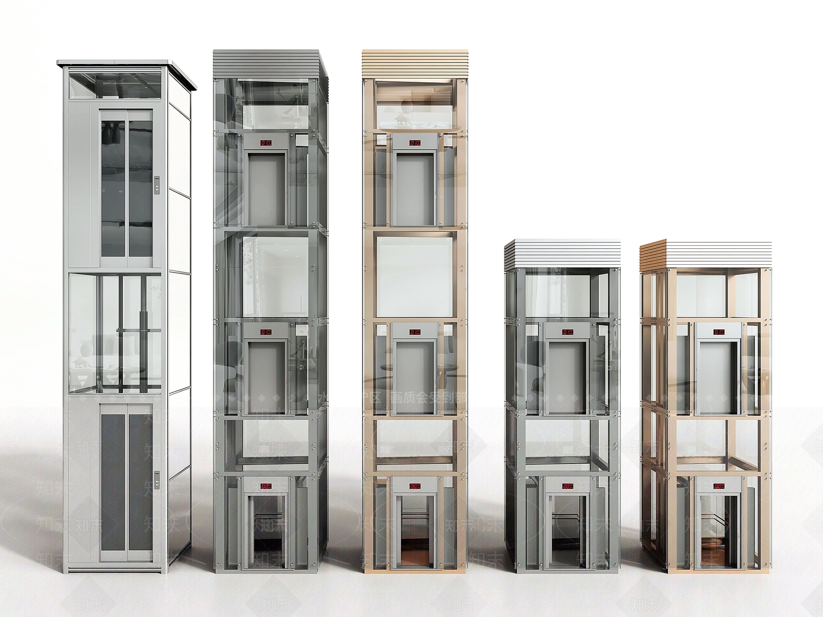 现代观光电梯3D模型下载【ID:1144805766】