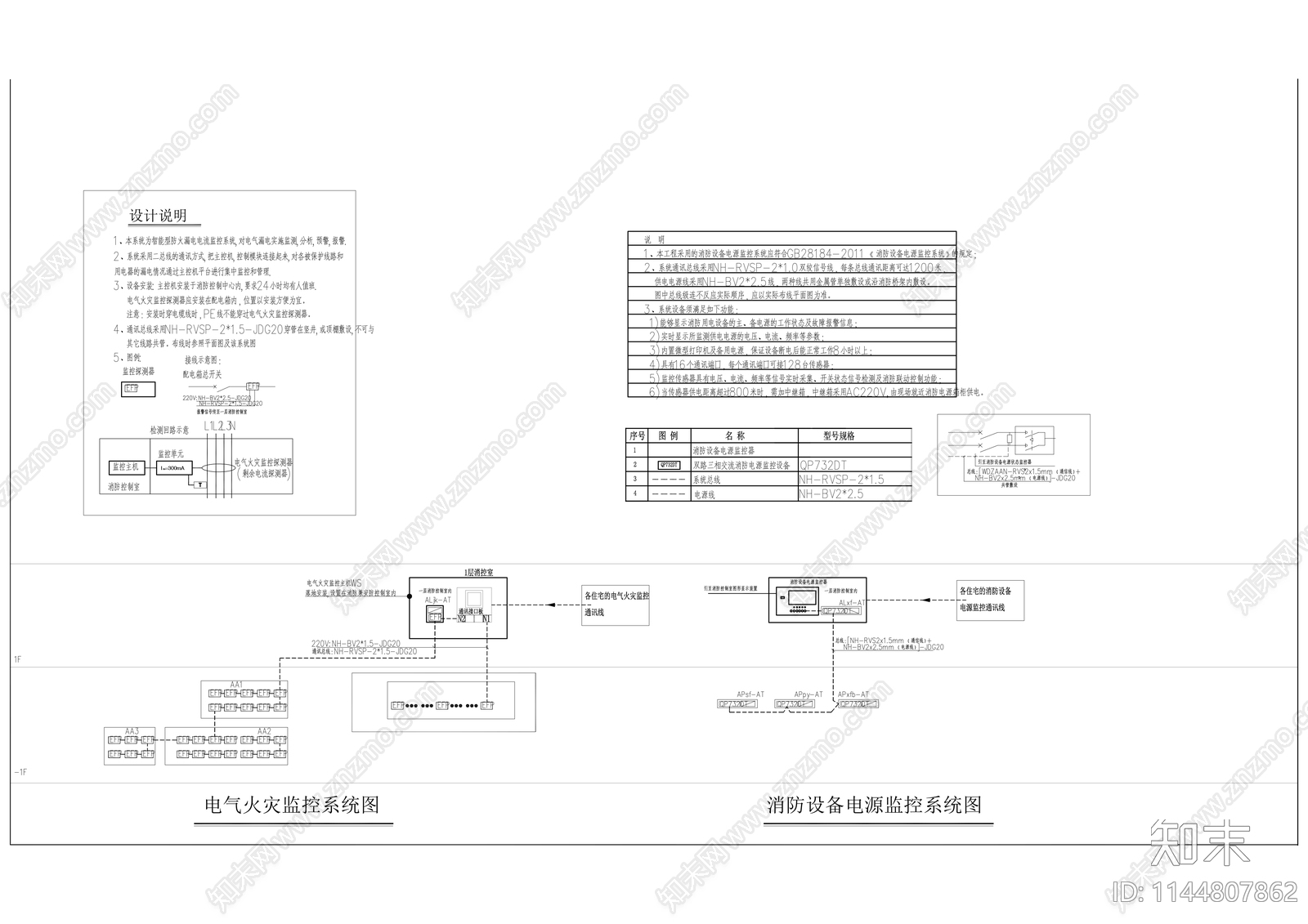 社区服务中心电气cad施工图下载【ID:1144807862】