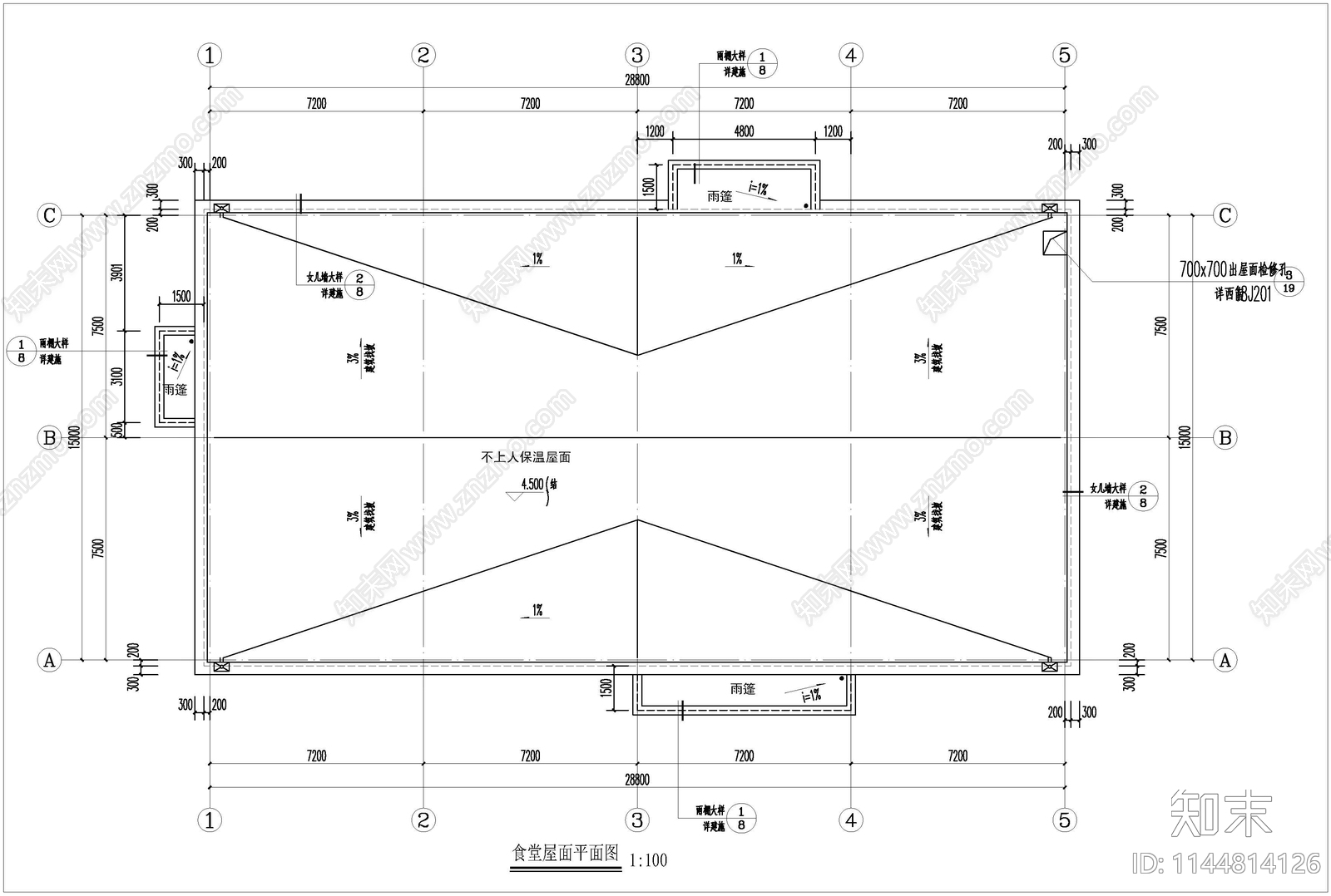 公共厨房及食堂建筑cad施工图下载【ID:1144814126】