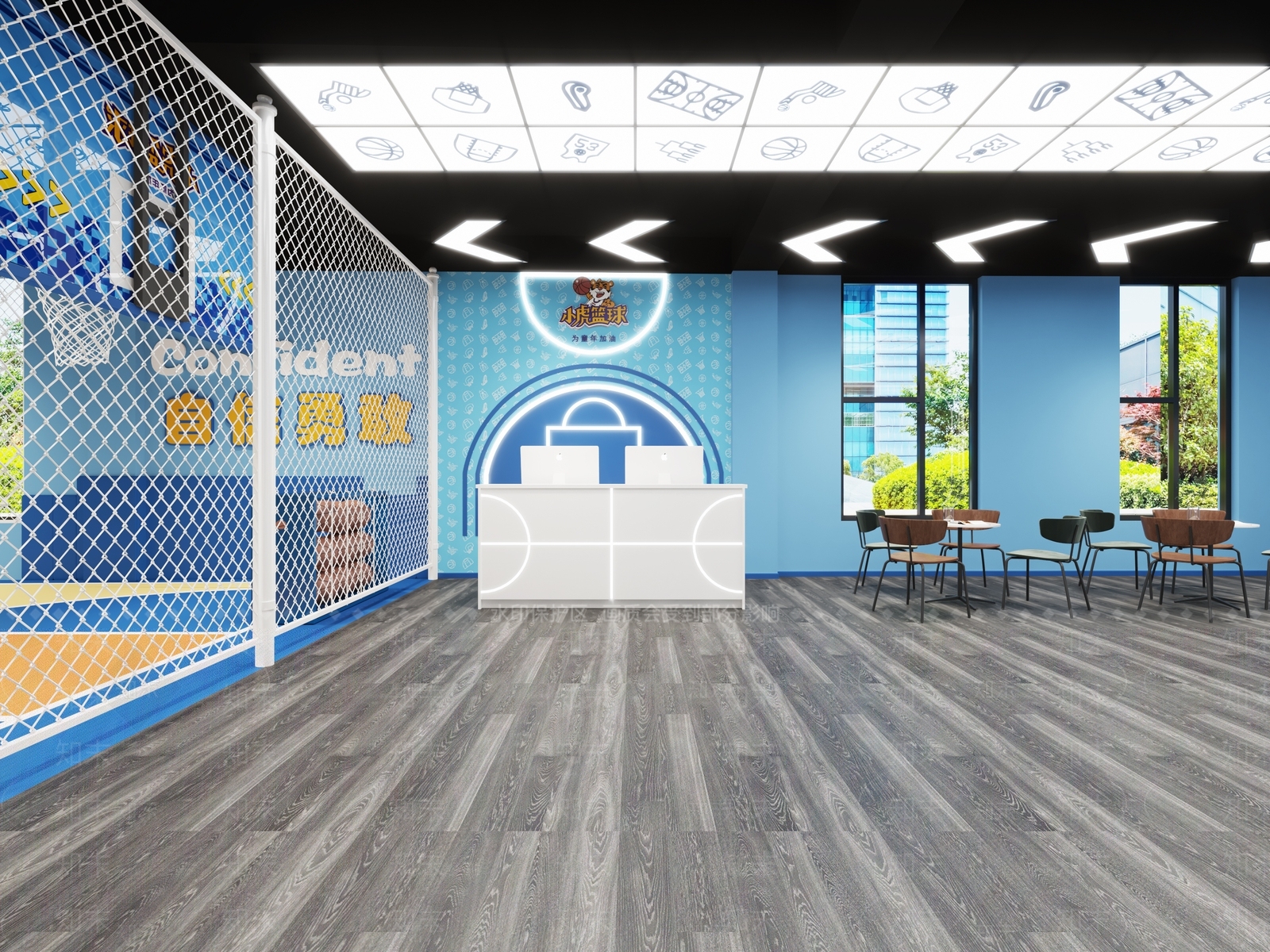 现代篮球馆3D模型下载【ID:1144814763】