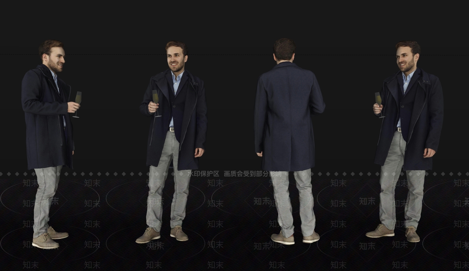 商务男士SU模型下载【ID:1144817670】
