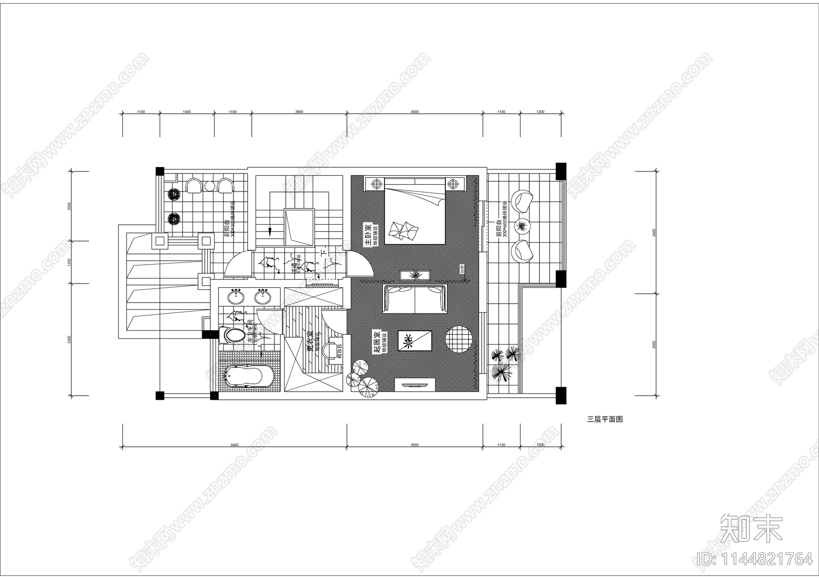 新古典风别墅室内cad施工图下载【ID:1144821764】