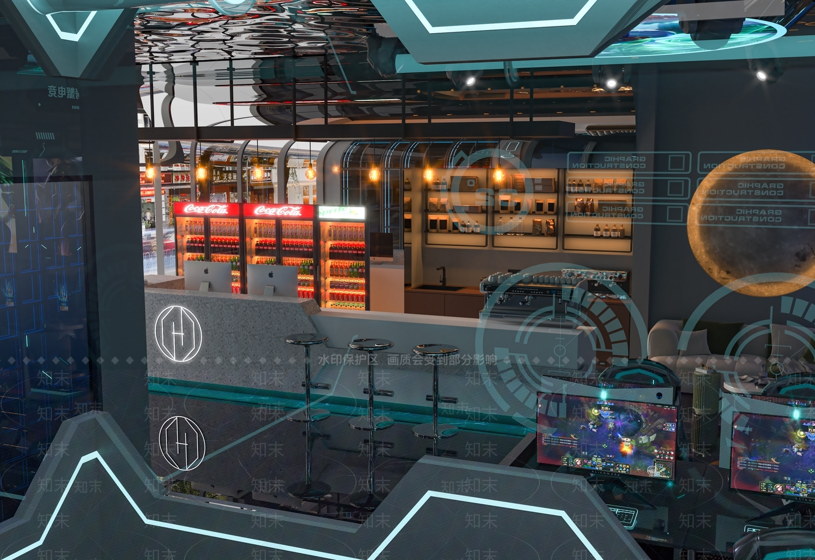 网吧网咖3D模型下载【ID:1144822076】