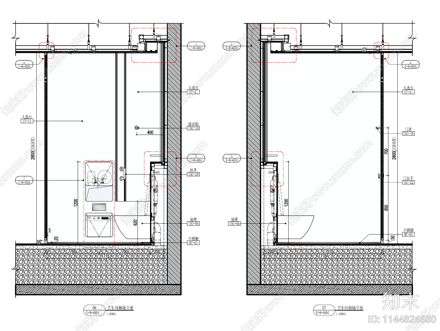 深圳万象城公共卫生间做法大样施工图下载【ID:1144824680】