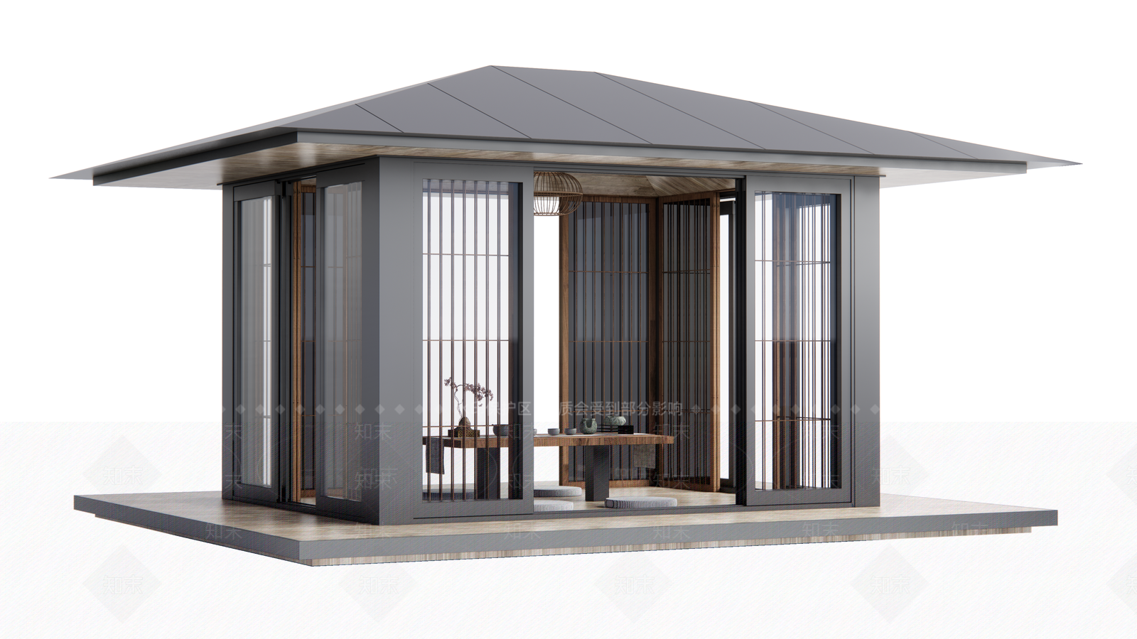 日式亭子SU模型下载【ID:1144825319】
