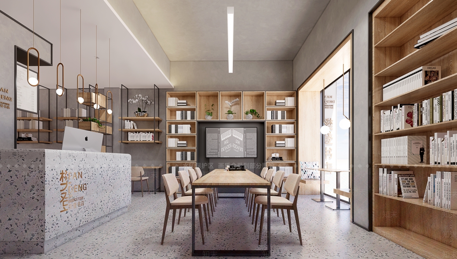 现代书店SU模型下载【ID:1144826310】